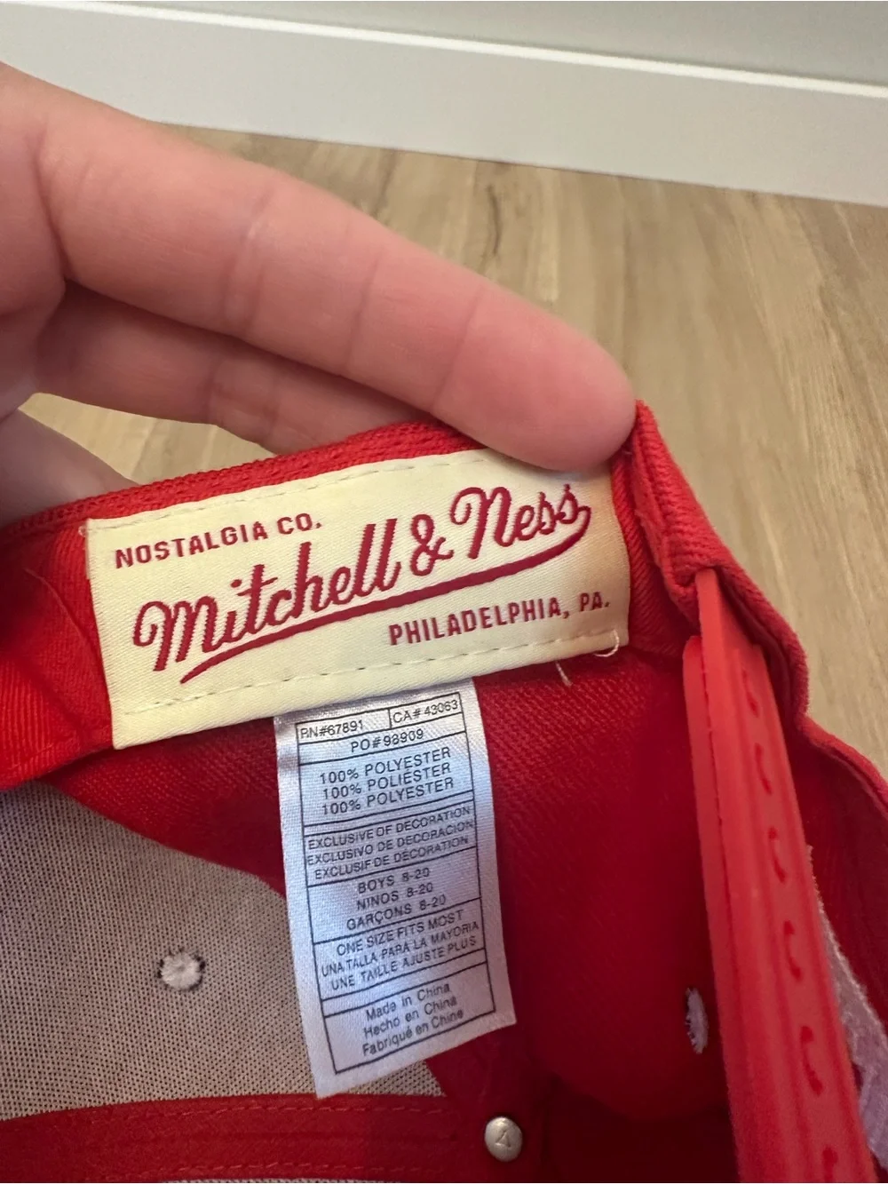 Mitchell & Ness Red Chicago Bulls Kids Hat